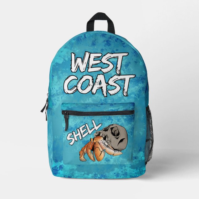 West Coast Shell Backpack - Coral Blue (Front)