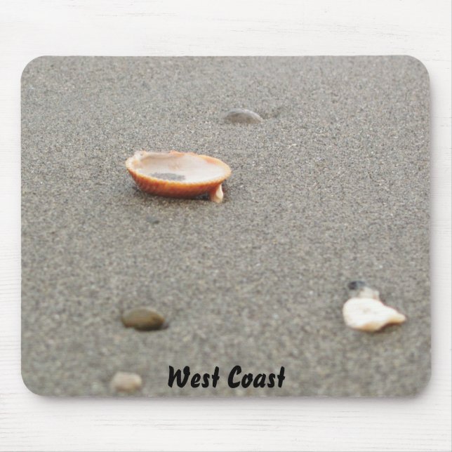 West Coast Shell on Beach Mouse Pad (Front)