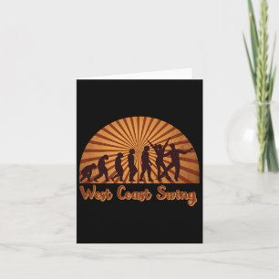 West Coast Swing Dance Party Design For Dancers Card