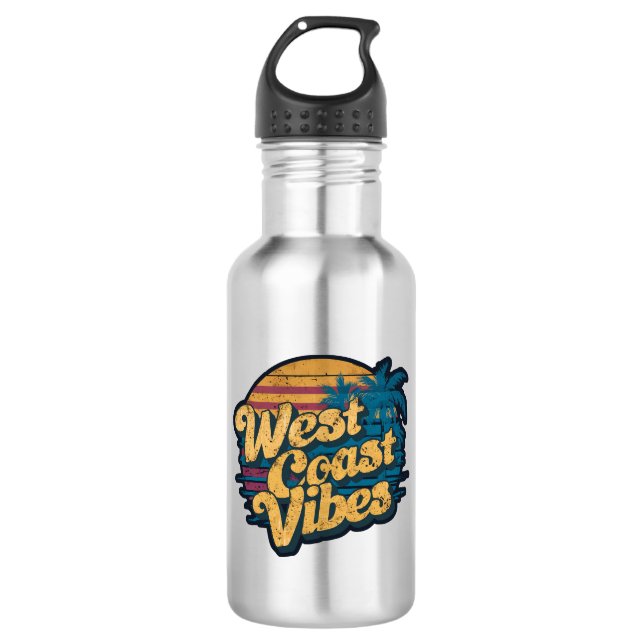 West Coast Vibes 532 Ml Water Bottle (Front)