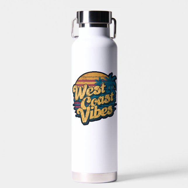 West Coast Vibes Water Bottle (Front)