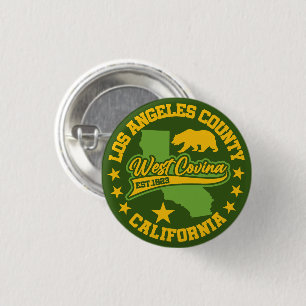 West Covina,California 1 Inch Round Button