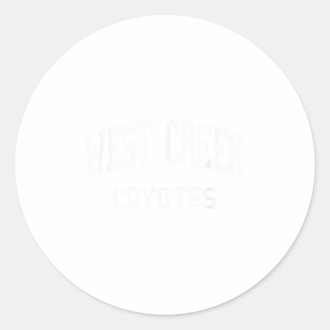 West Creek High School Hs Clarksville Tn Retro Spo Classic Round Sticker (Front)