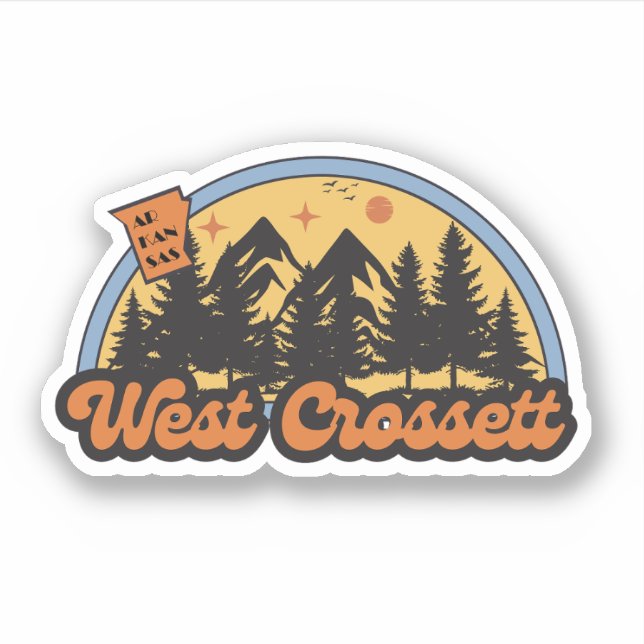 West Crossett, Arkansas  Sticker (Front)