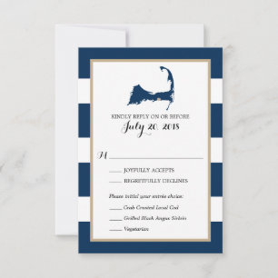 West Dennis Cape Cod avec coeur Menu Mariage RSV