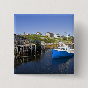 West Dover, Nova Scotia, Canada. 2 Inch Square Button
