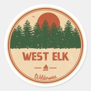 West Elk Wilderness Colorado Classic Round Sticker