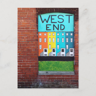 west end city wall art postcard