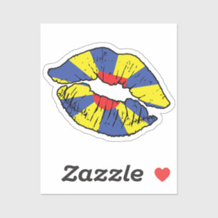 West Flanders West-Vlaanderen Lipstick Love Flag