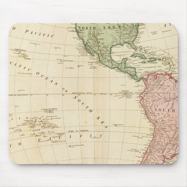 West Hemisphere map Mouse Pad (Front)
