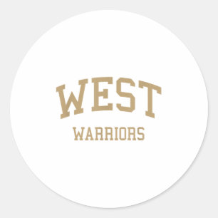 West High School Hs Torrance Ca Retro Sports  Classic Round Sticker
