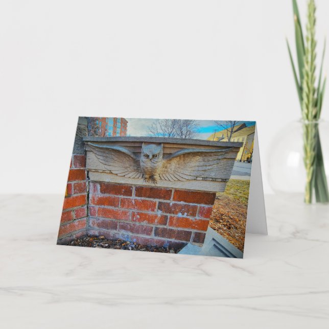 "West High School Owl" Carte de Remerciement (Devant)