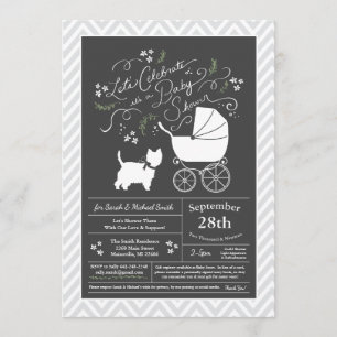 West Highland Terrier Baby Shower Gender Neutral Invitation