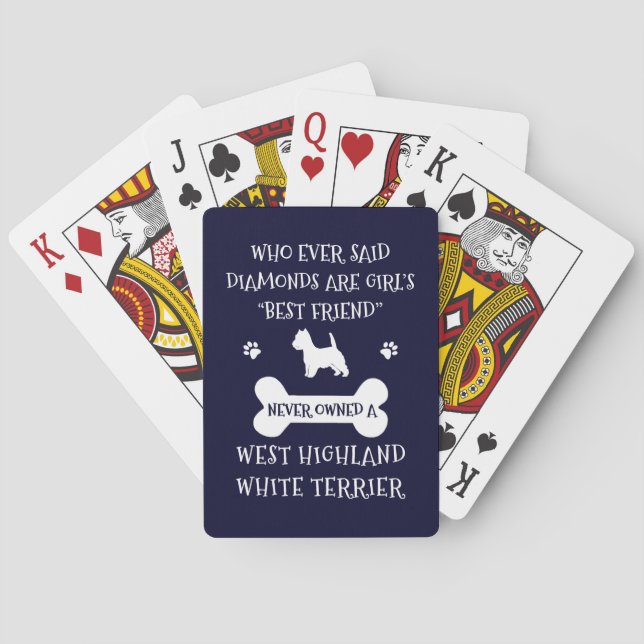 West Highland Terrier Best Friend Playing Cards (Back)
