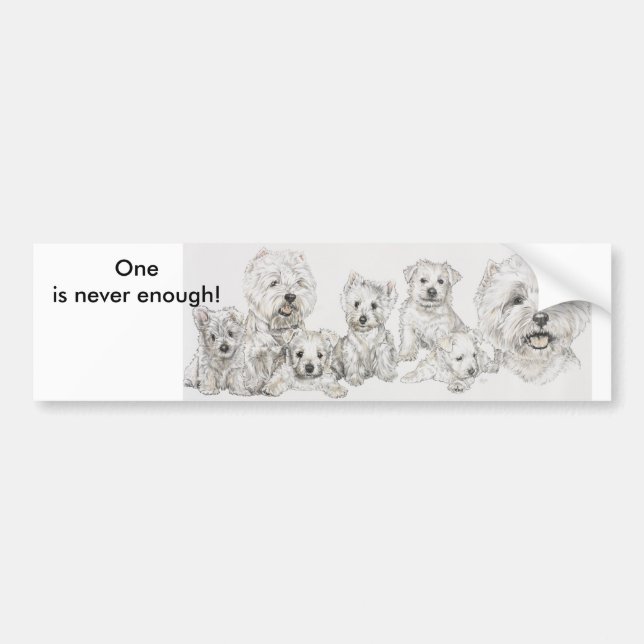 West Highland Terrier Bumper Sticker (Front)