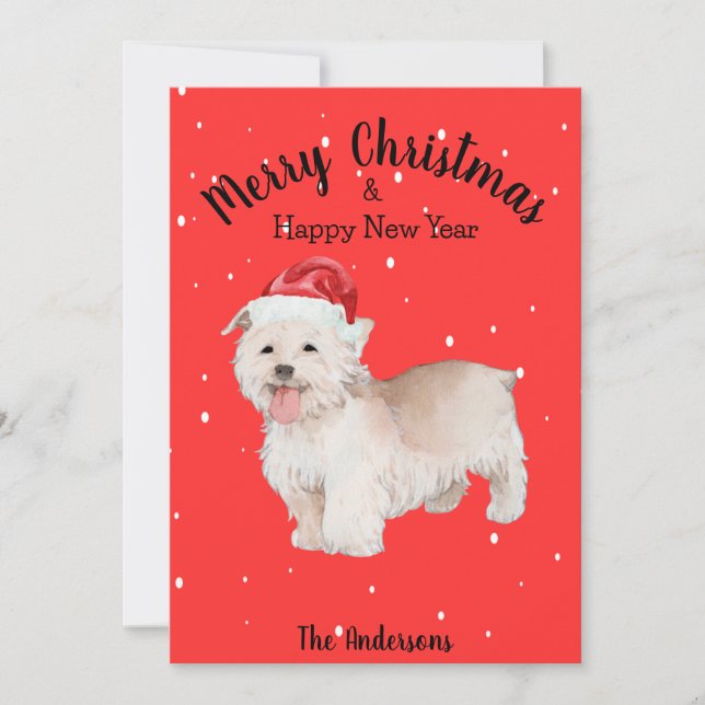 West Highland Terrier Christmas Holiday Card (Front)