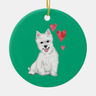 West Highland Terrier Customizable Westie Ceramic Ornament