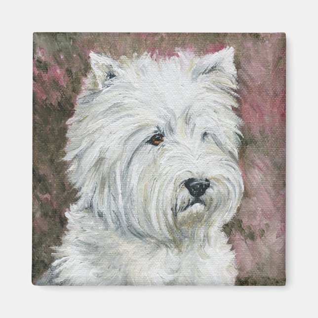 "West Highland Terrier" Dog Art Magnet (Front)