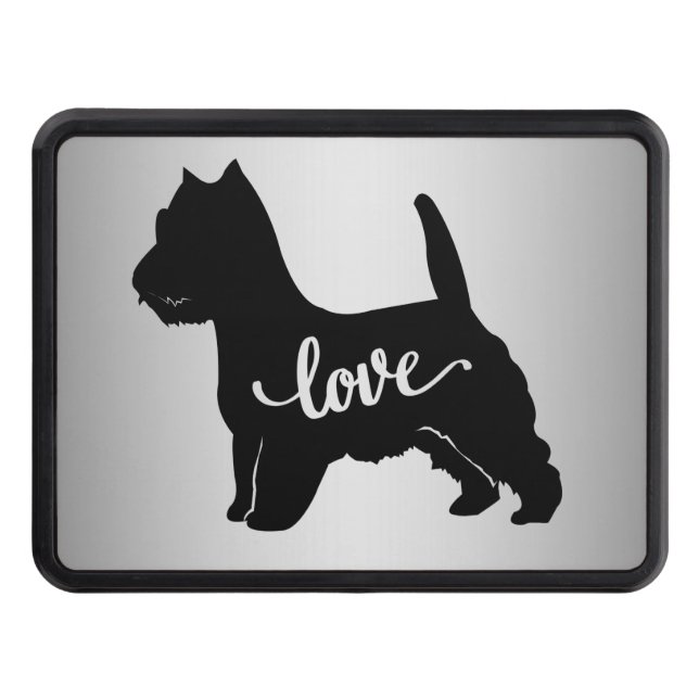 West Highland Terrier Dog Breed Love Trailer Hitch Cover (Front)