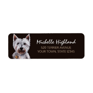West Highland Terrier Dog Pastel Illustration
