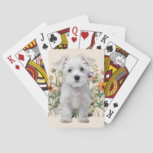 West Highland Terrier Dog  Playing Cards (Back)
