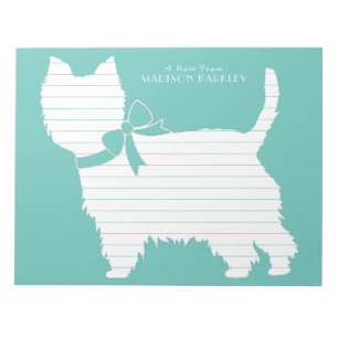 West Highland Terrier Dog Puppy Westie Notepad
