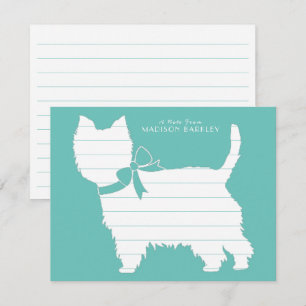 West Highland Terrier Dog Puppy Westie Thank You Card
