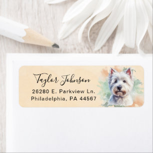 West Highland Terrier Dog Return Address
