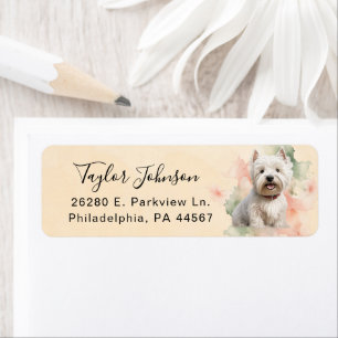 West Highland Terrier Dog Return Address