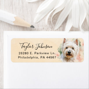 West Highland Terrier Dog Return Address