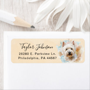 West Highland Terrier Dog Return Address