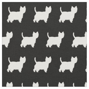 West Highland Terrier Dog Silhouette Pet Fabric