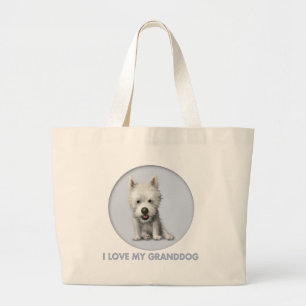 West Highland Terrier Granddog Large Tote Bag