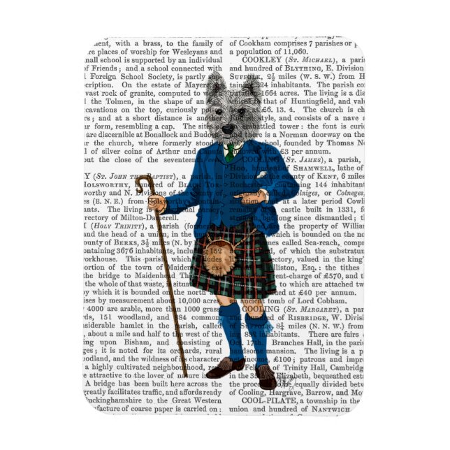 West Highland Terrier in Kilt 3 Magnet (Vertical)