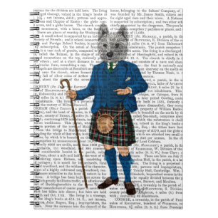 West Highland Terrier in Kilt 3 Notebook