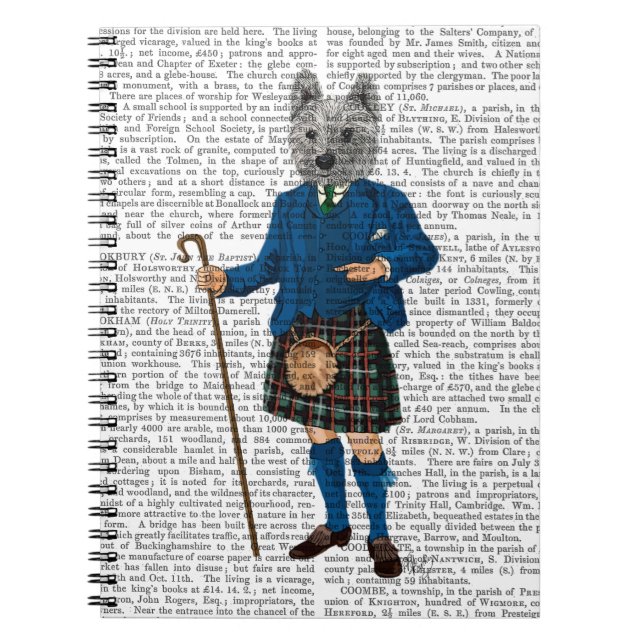 West Highland Terrier in Kilt 3 Notebook (Front)