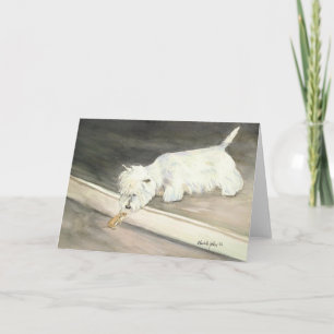 "West Highland Terrier Meets Hamster" Notecards