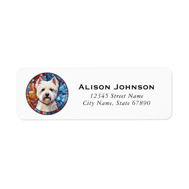 West Highland Terrier Return Address Labels (Front)