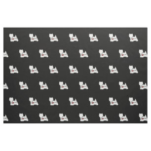 West Highland Terrier (Westie) Love Fabric