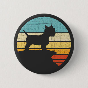 West Highland Terrier Westie Retro Vintage Dog 2 Inch Round Button