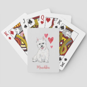 West Highland Terrier White Fur Westie Playing Cards