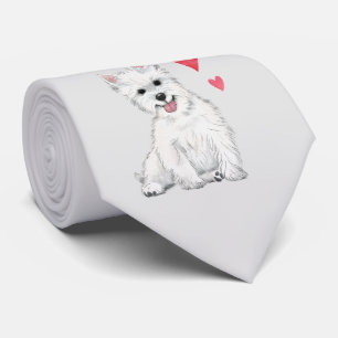 West Highland Terrier White Fur Westie Tie