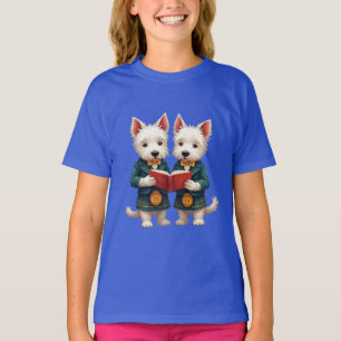 West Highland Terriers Burns Supper Reading Poetry T-Shirt