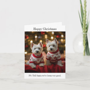 West Highland Terriers Christmas Card