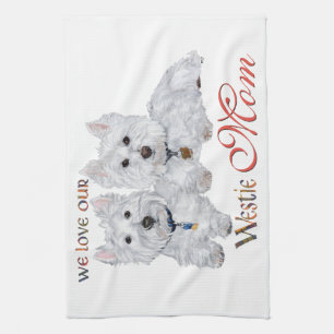 West Highland Terriers Mother's Day Kitchen Towel