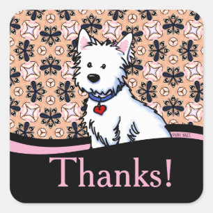 West Highland Thank You Square Sticker