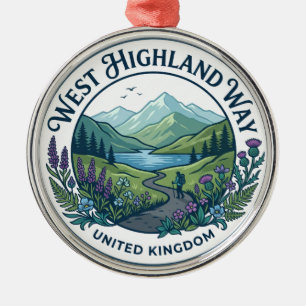 West Highland Way United Kingdom Metal Ornament
