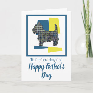 West Highland / Westie Dog TriColour Father’s Day Card