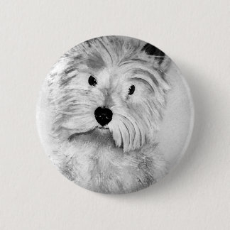 West Highland White Terrier 2 Inch Round Button