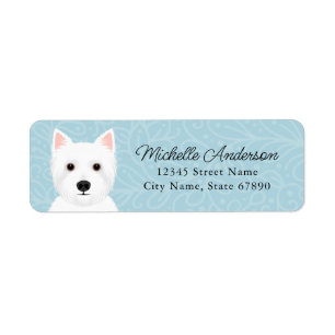 West Highland White Terrier Adresse de retour Étiq